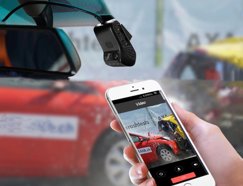 Professional dual car camera for GPS tracking + real-time cameras PROFIO  tracking Cam X2 