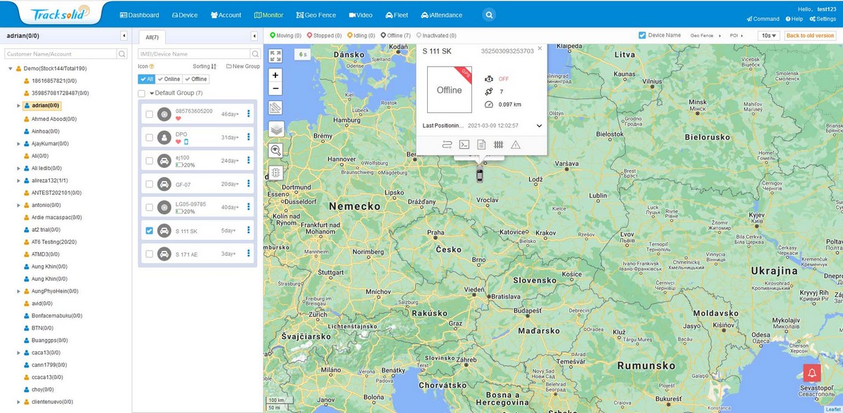live vehicle tracking via gps profio x5