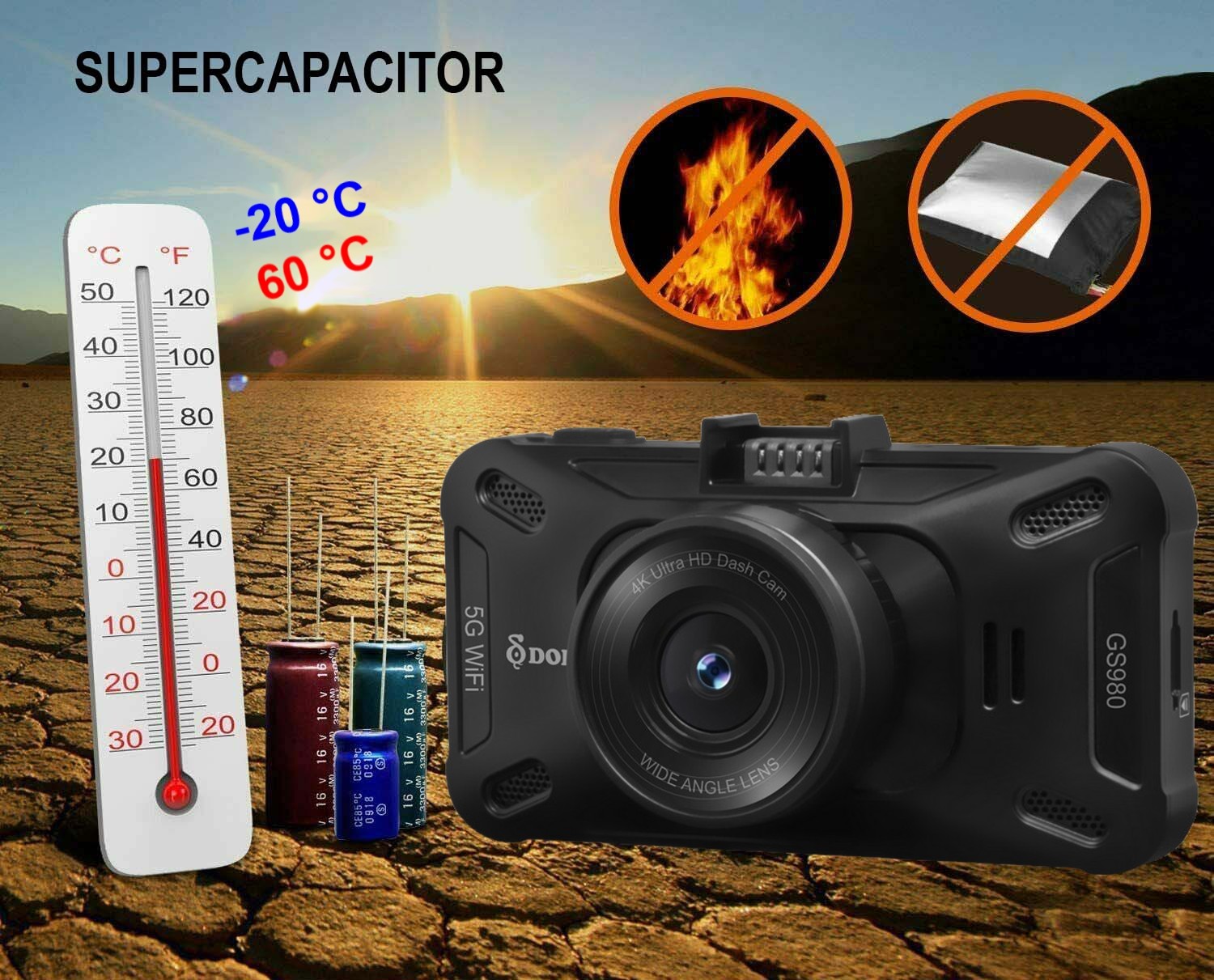 The DOD GS980D has a built-in super capacitor