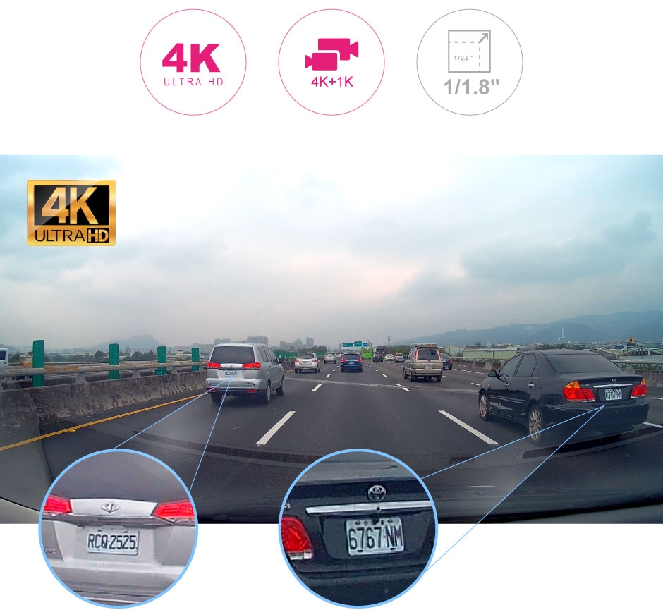 4K + 1K recording resolution from the DOD 980D camera