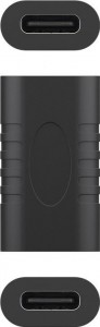 Female/Female connector for USB-C F/F cabling - black