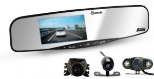 Car camera in the rearview mirror DOD RX300W + reversing camera