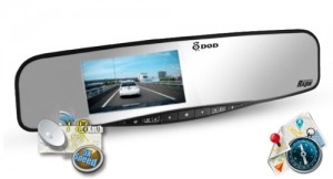 Car camera in the rearview mirror DOD RX8W with GPS
